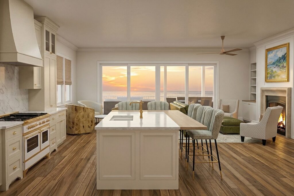 Luxury custom home at 76 Old Oyster Factory Road in Habersham, Beaufort SC with marsh views and classic Lowcountry architecture